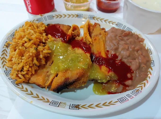 Tamales Beans and Rice